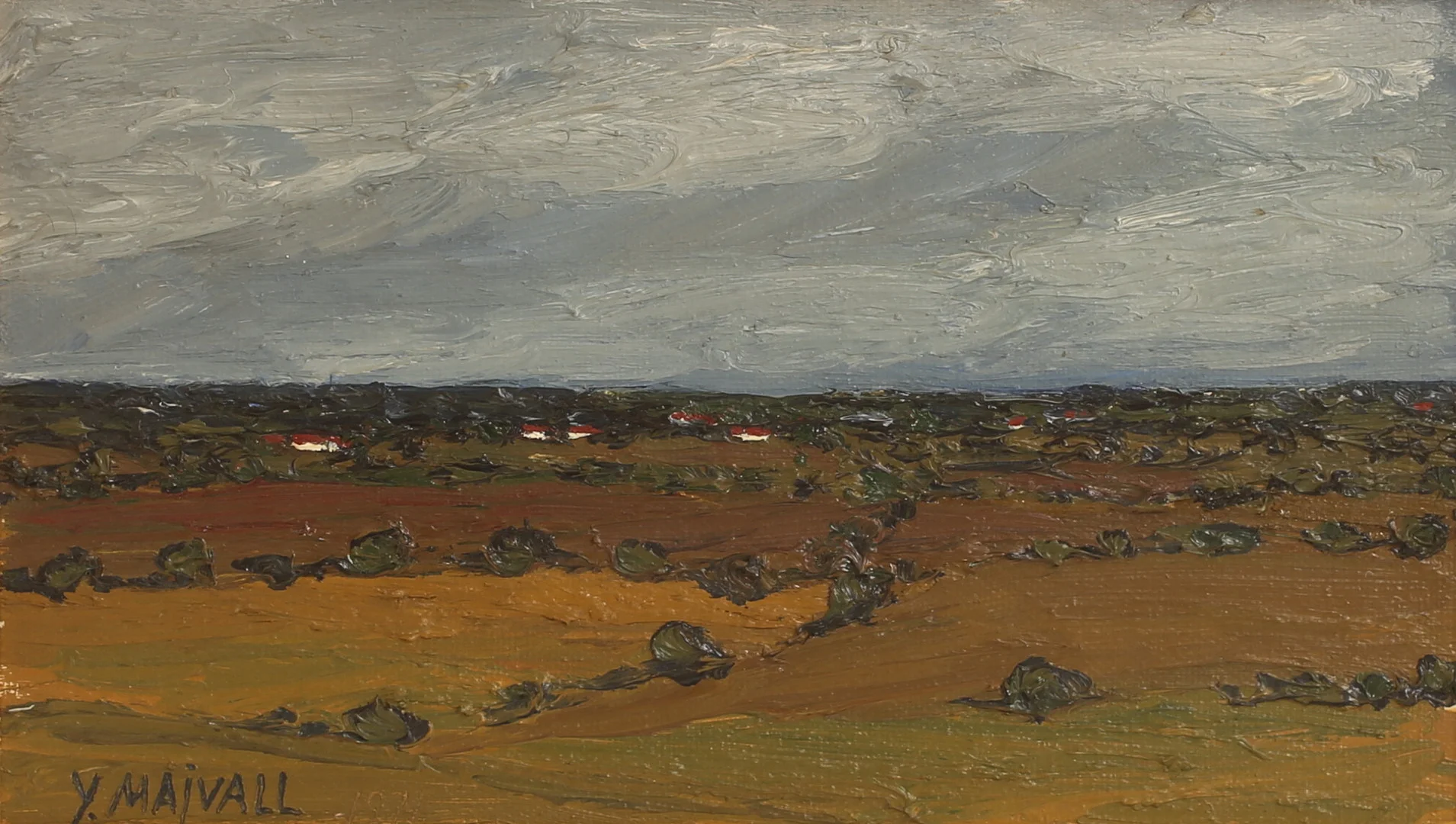 YNGVE MAJVALL. Olja på pannå, signerad och daterad 1971. — Paintings — RA Auktionsverket Norrköping