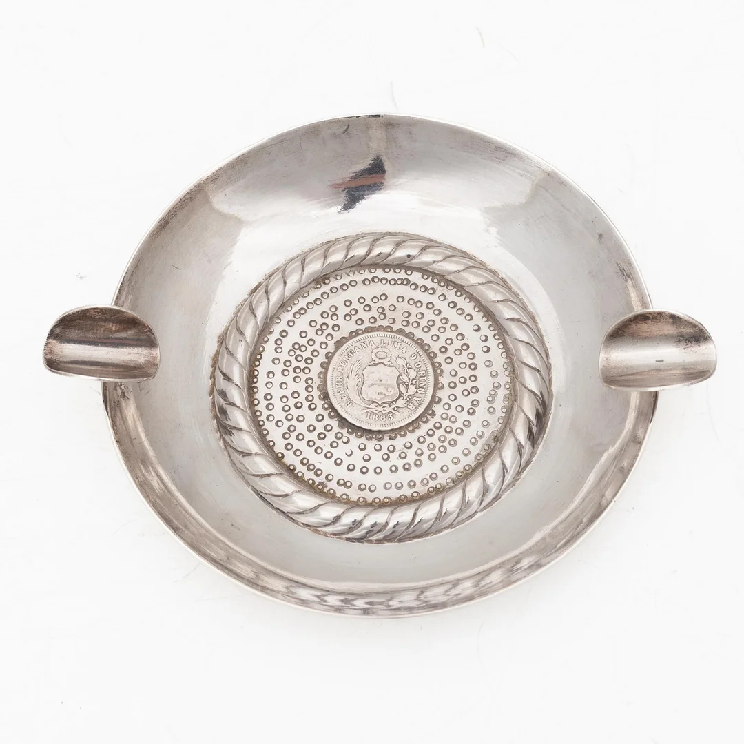Askfat, sterlingsilver, Peru, 1900-tal. — Silver/Övrigt — Bukowskis