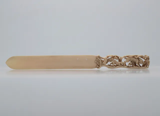 Central European, probably German, ivory letter opener, 19th Century.