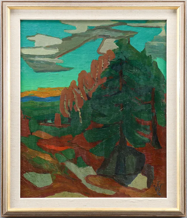 SVEN WESTMAN. Olja på pannå, monogramsignerad.