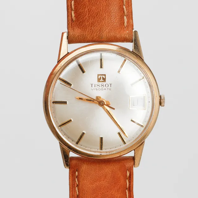 ARMBANDSUR, Tissot, Visodate, 9k guld, manuell, 1960-tal.