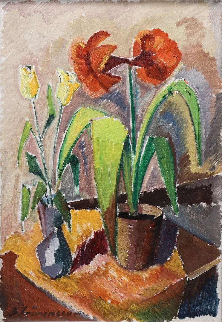 BROR GÖRANSSON (1915-1971). Blomsterstilleben. — Paintings — Karlstad Hammarö Auktionsverk