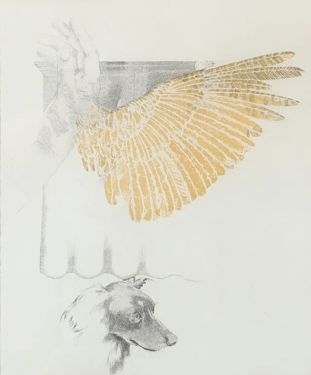 BERTIL MAURITZON. "Väktaren i Balarin", etsning, signerad.