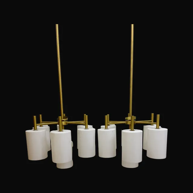UNO KRISTIANSSON. Taklampor, ett par, "Candus cylinder", Luxus.