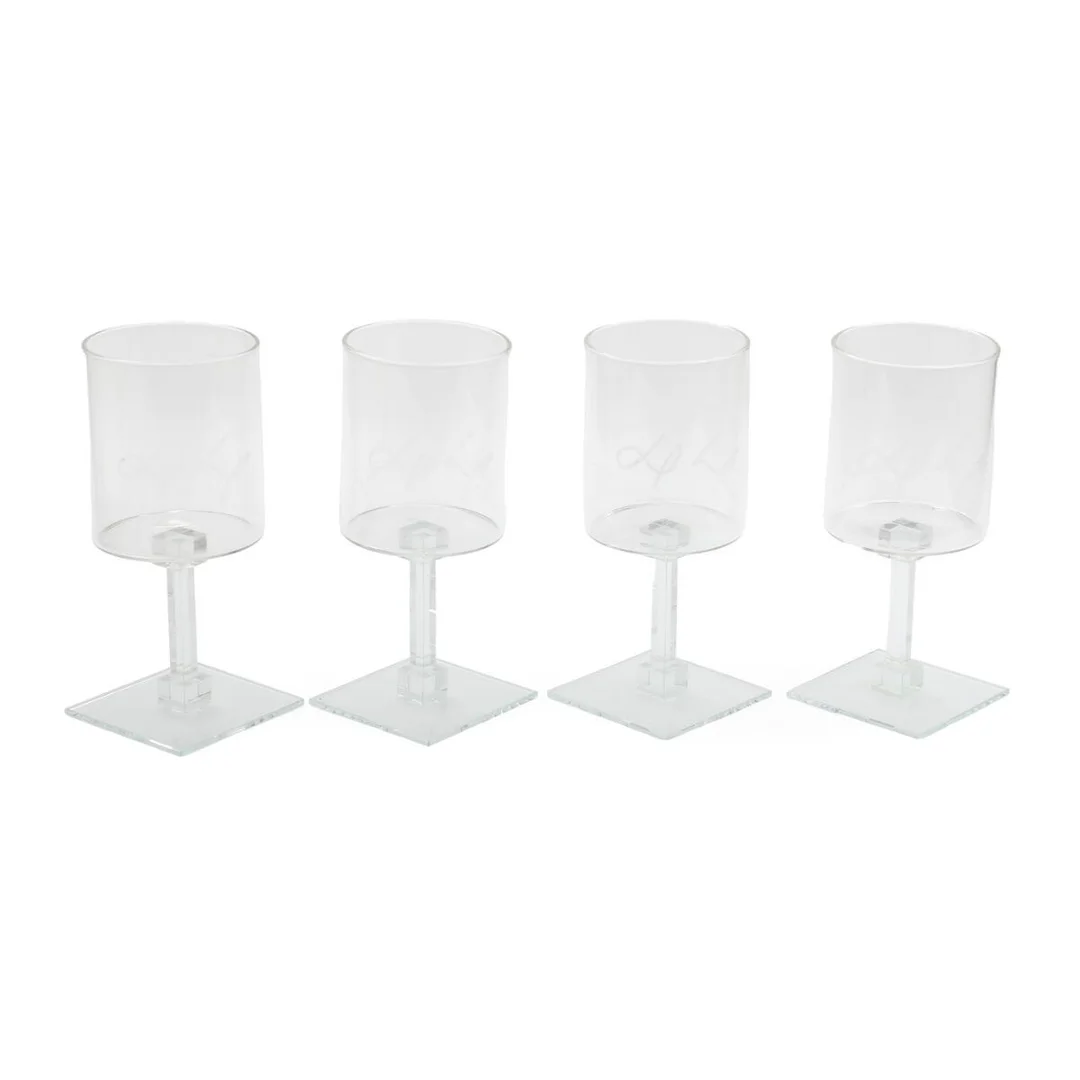 Bjørn Nørgaard: “Architecture and design”. 4 wine glasses. Limited edition of 450 pieces. 2014. H. 16 cm. (4) — Modern Decorative Art — Bruun Rasmussen