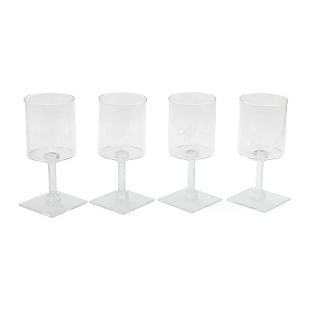 Bjørn Nørgaard: “Architecture and design”. 4 wine glasses. Limited edition of 450 pieces. 2014. H. 16 cm. (4)
