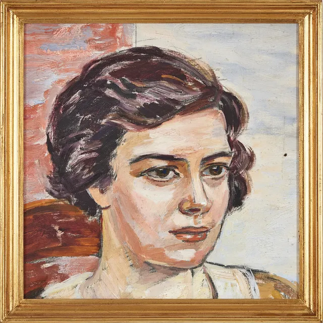 BIRGER SIMONSSON (SVERIGE, 1883-1938). "Fru I Moselius", olja på duk, ej signerad, utförd 1928.