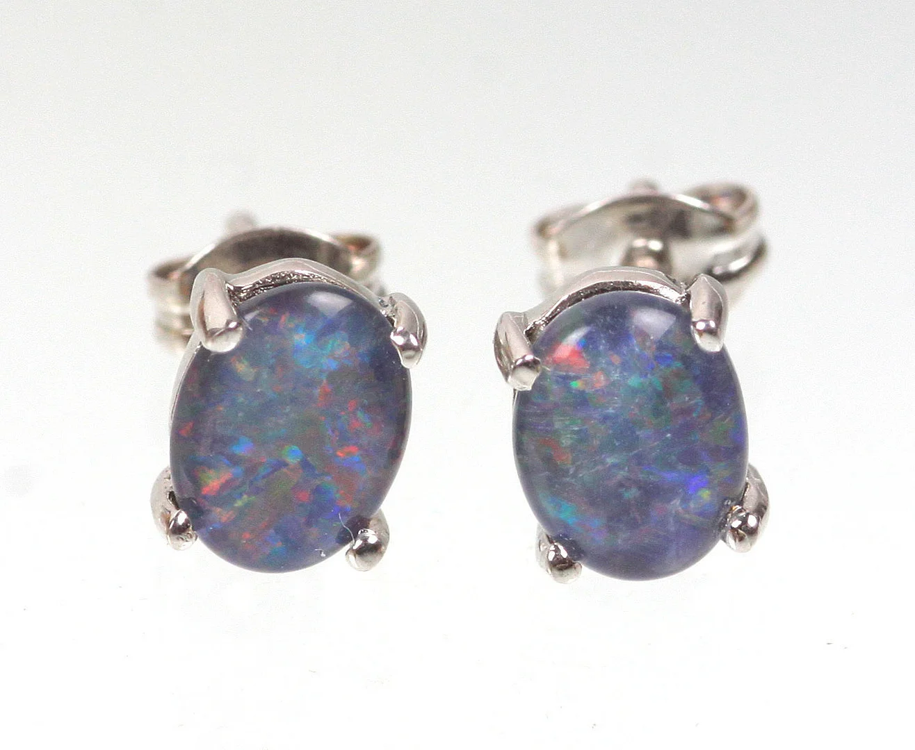 OPAL OHRSTECKER, SILBER 925. — Earrings — Auktionshaus Bossard