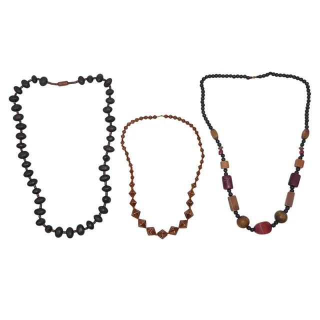 3-TEILIGES KONVOLUT AUS HALSKETTEN, MODESCHMUCK.