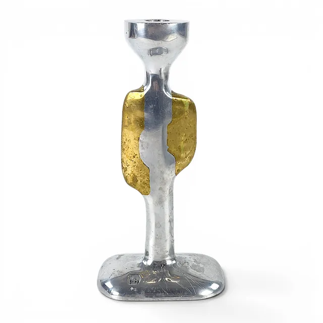 DAVID MARSHALL. Ljusstake, aluminium & mässing, Spanien.