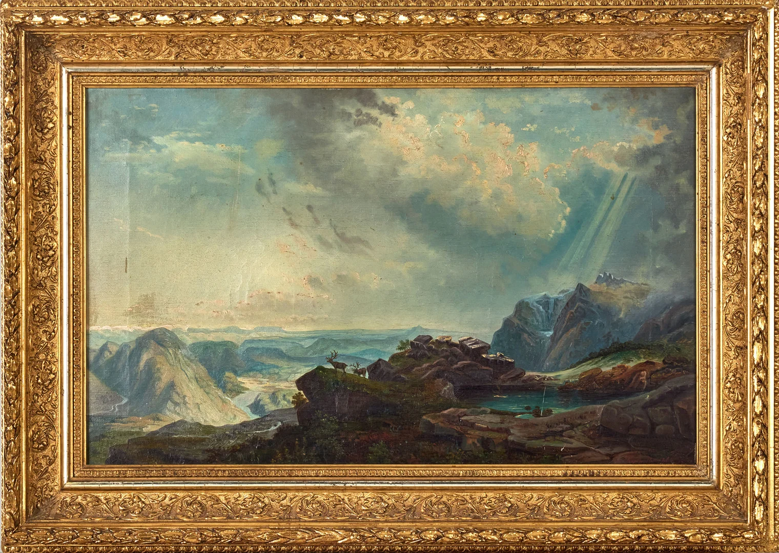 OIDENTIFIERAD KONSTNÄR. Landskapsmotiv, signerad och daterad 1864. — Paintings — Stockholms Auktionsverk Magasin 5