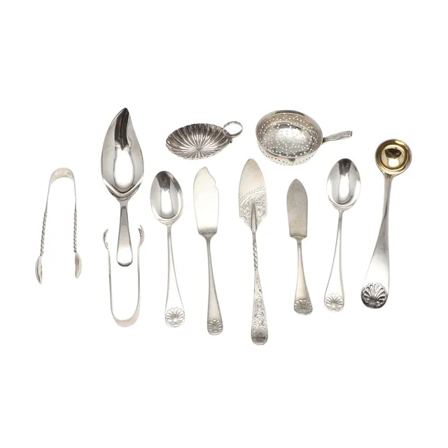 MIXED SILVER FLATWARE.