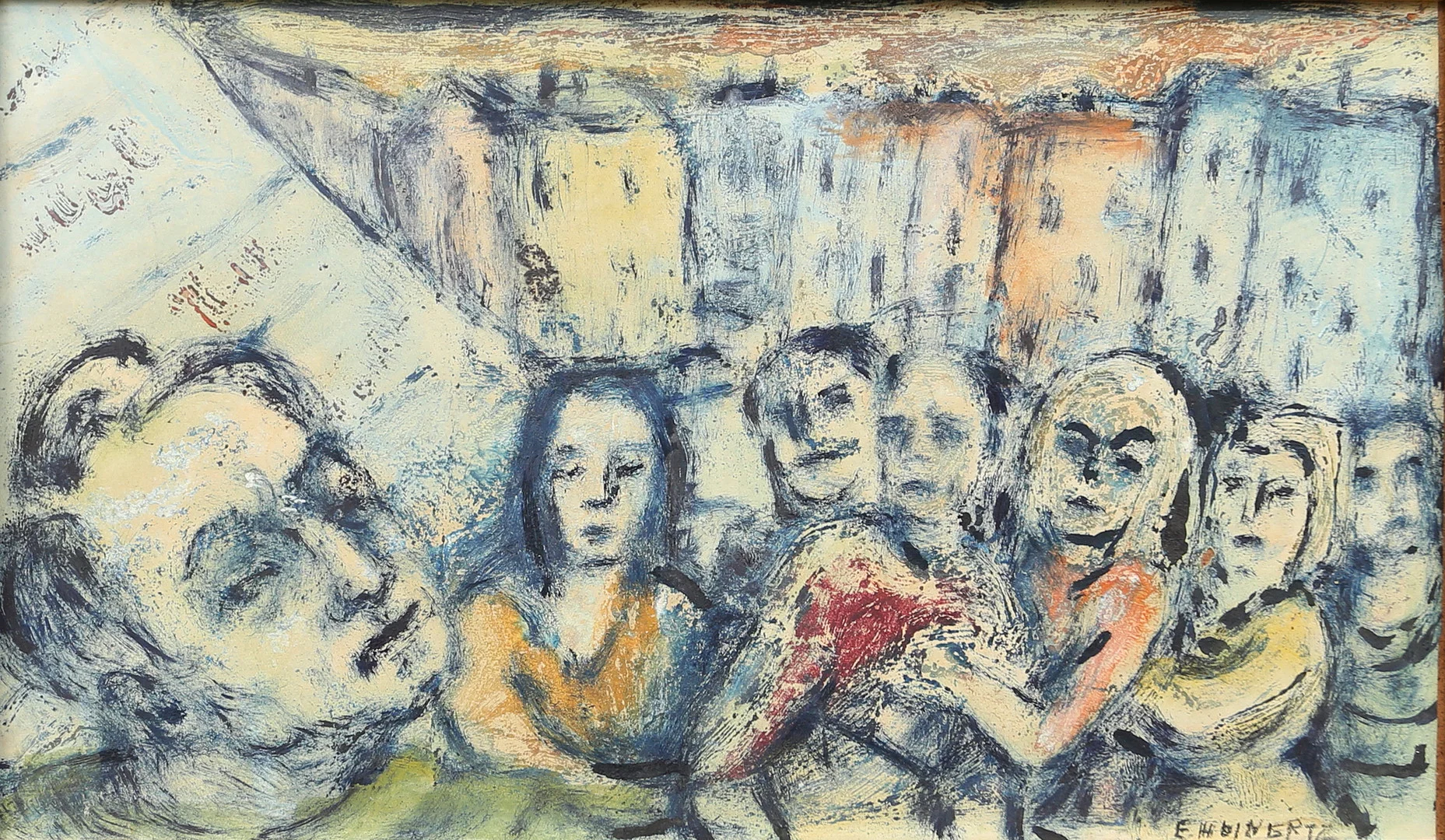 ERIK HEINERTZ. Olja på pannå, signerad. — Paintings — Garpenhus Auktioner