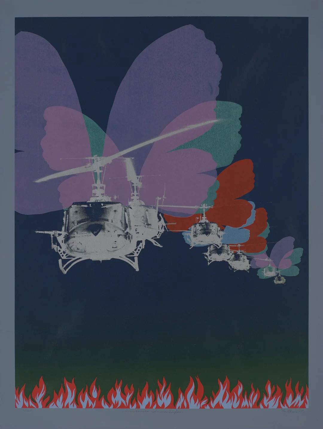 Kleiva, Per — "Amerikanske sommarfuglar" 1971 — Kunst/Grafikk — Blomqvist