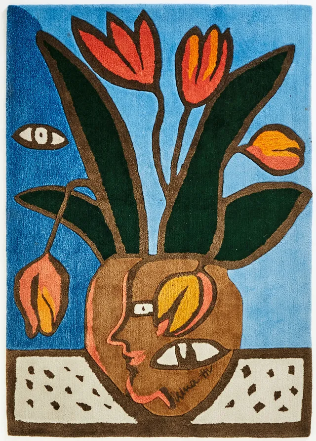 MATTA, design Ulrica Hydman Vallien, maskinvävd, konturer i relief, signerad i mönstret.