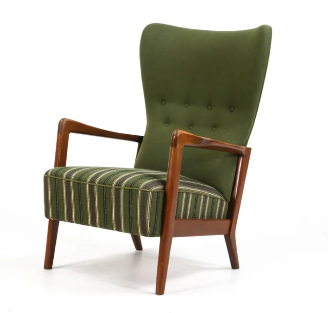 Søren Hansen for Fritz Hansen. High-backed armchair, 1940s