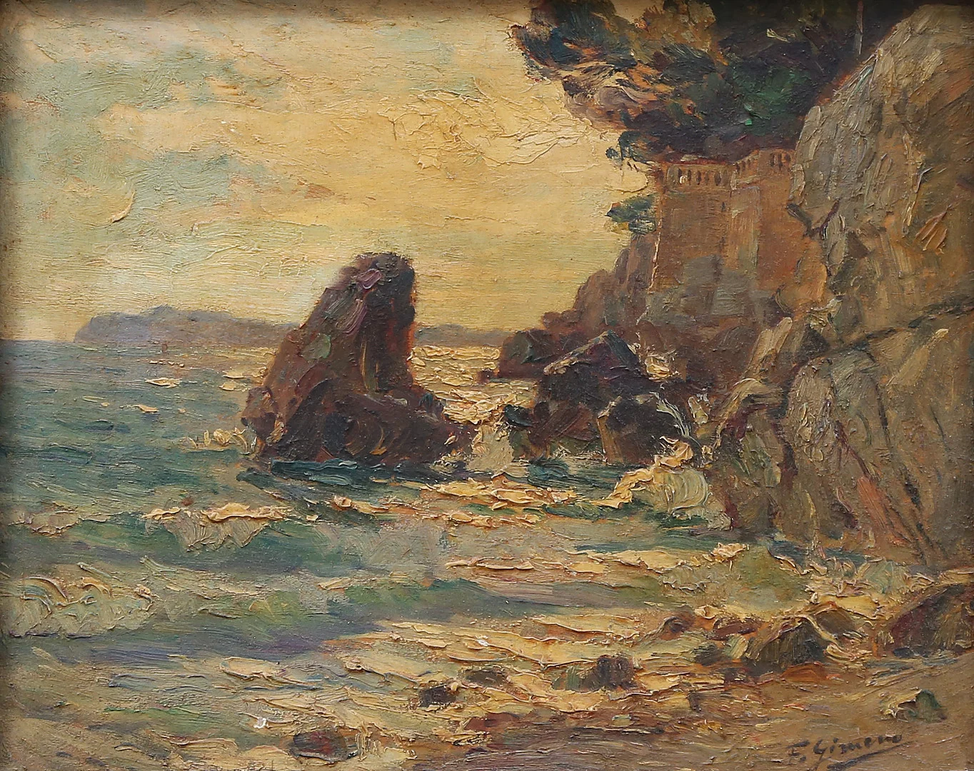 CATALAN SCHOOL, FIRST THIRD 20TH CENTURY. Seaside view. — Paintings — Balclis