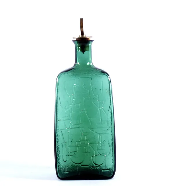 KARAFF, grön glas, Kjell Blomberg, Gullaskruf.