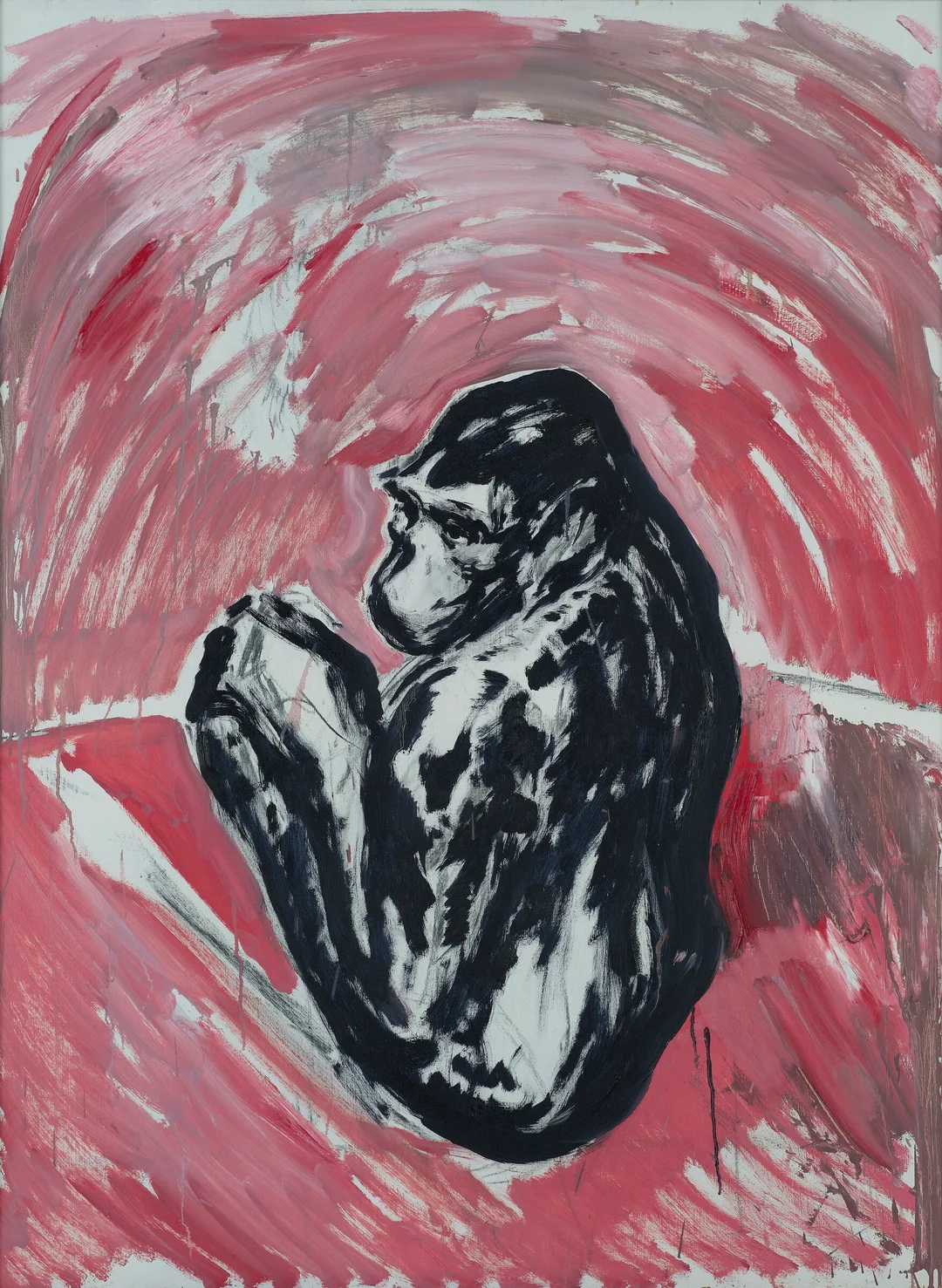 Ransve, Bjørn — "Rosa ape" 1995 — Kunst/Maleri — Blomqvist