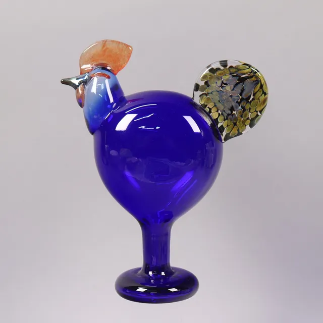OIVA TOIKKA. Nuutajärvi, Iittala, "Juhlakukko" (Jubileumstupp), Birds by Toikka 25-års jubileumsfågel.
