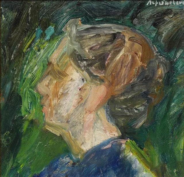 ALF LINDBERG (1905-1990). "Greta", olja på pannå, signerad.