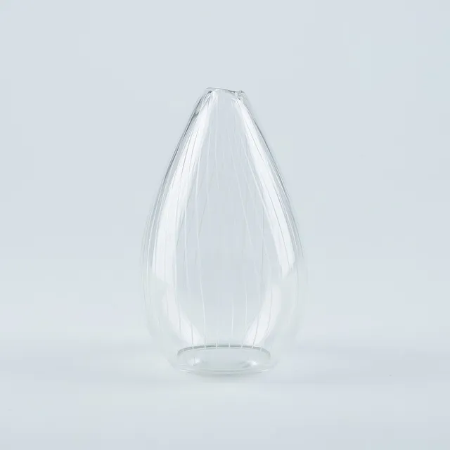 TAPIO WIRKKALA. VAS, modell 3282, linjeslipat glas, signerad Tapio Wirkkala Iittala - 55.