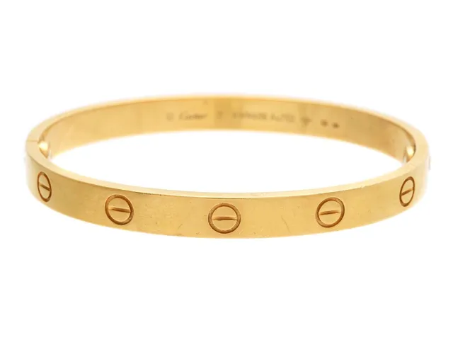 CARTIER, armband, 18K guld, Love bracelet, stl 17, vikt 32,1 g, ref nr AWM408, etui, resekit, skruvmejsel, slitage.