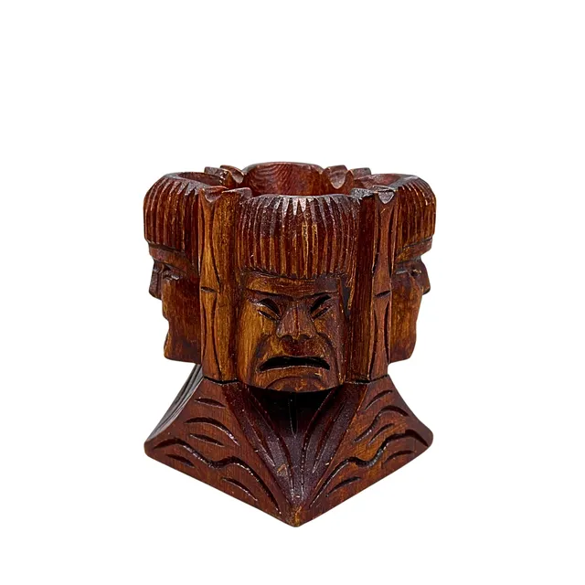 PHILIPPINISCHER ASCHENBECHER AUS HOLZ DER IGOROT-STÄMME.