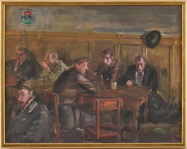 ALVAR JANSSON (1922-1991). "Brocaféet" (Tullportsgatan 151, Hornstull).