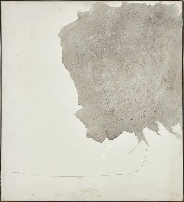 GÖSTA WERNER (Sverige, 1909-1989), Grått mot vitt, signerad, 1961, olja på duk.
