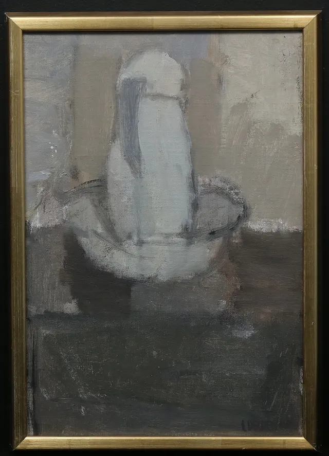 CARL DELDEN. olja på pannå, signerad.