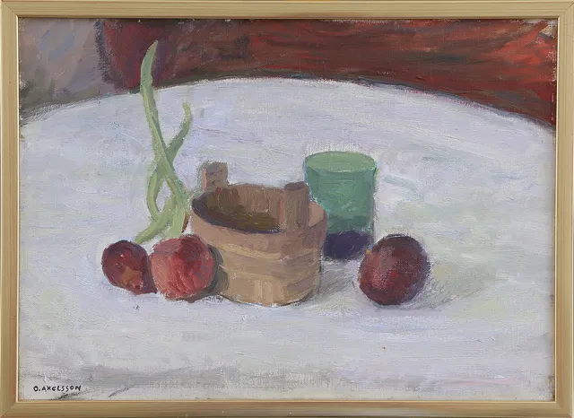 OLLE AXELSSON. OLJA på duk, signerad, 1900-tal.