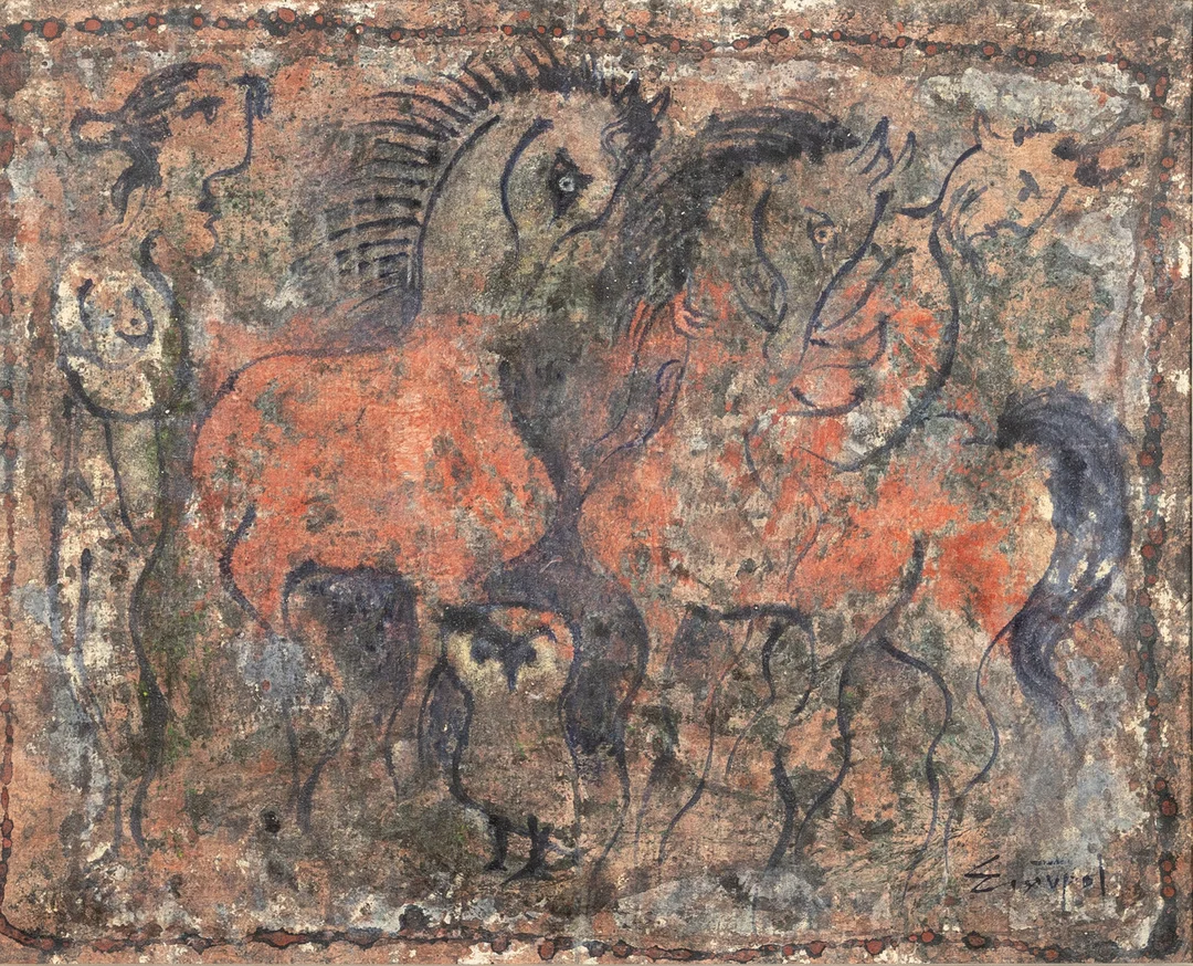 STAVROS PAPASSAVAS. Olja på duk, signerad. — Paintings — Karljohan Auktioner