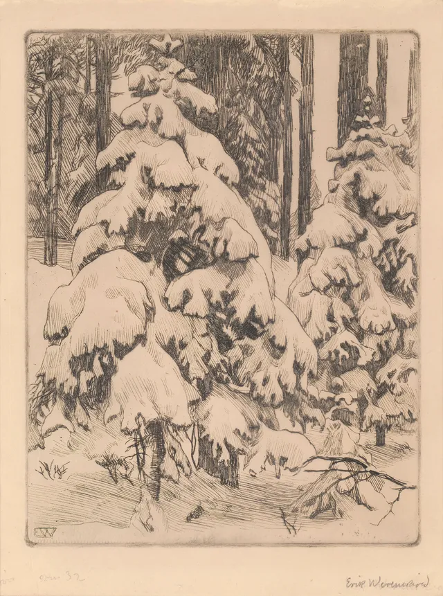 Werenskiold, Erik — "Nedsnødde smågraner" 1913/1918
