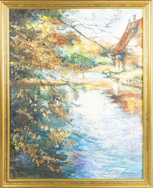 KRISTINA ASSARSSON. "Höst", olja på duk, signerad.