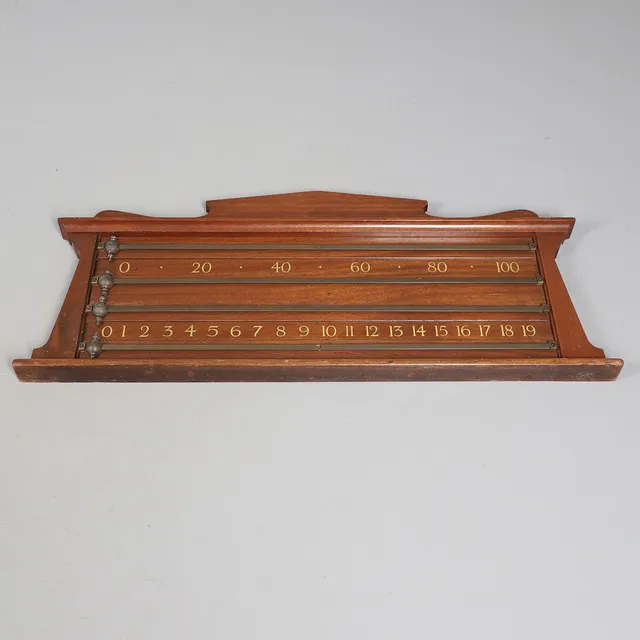 ANTIQUE BILLIARD SCOREBOARD.