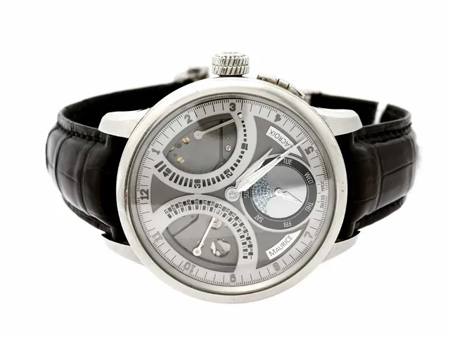 Maurice Lacroix, Masterpiece, Lune retrograde, stål, 46mm, manuell, safirglas,dag/datum, läderband, viklås, refnr:MP7278,Serienr:060/250, limited edition, med certifikat mars-2011, i Box samt skadad ytterkartong