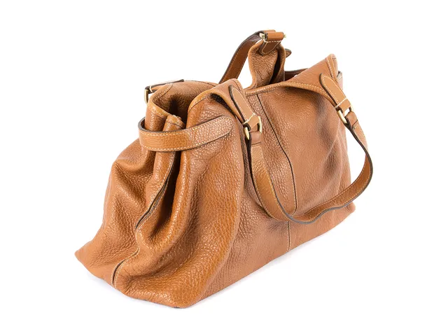 VÄSKA, MULBERRY, ljusbrunt läder, mässingsfärgade detaljer, 36x22x13cm, dustbag.