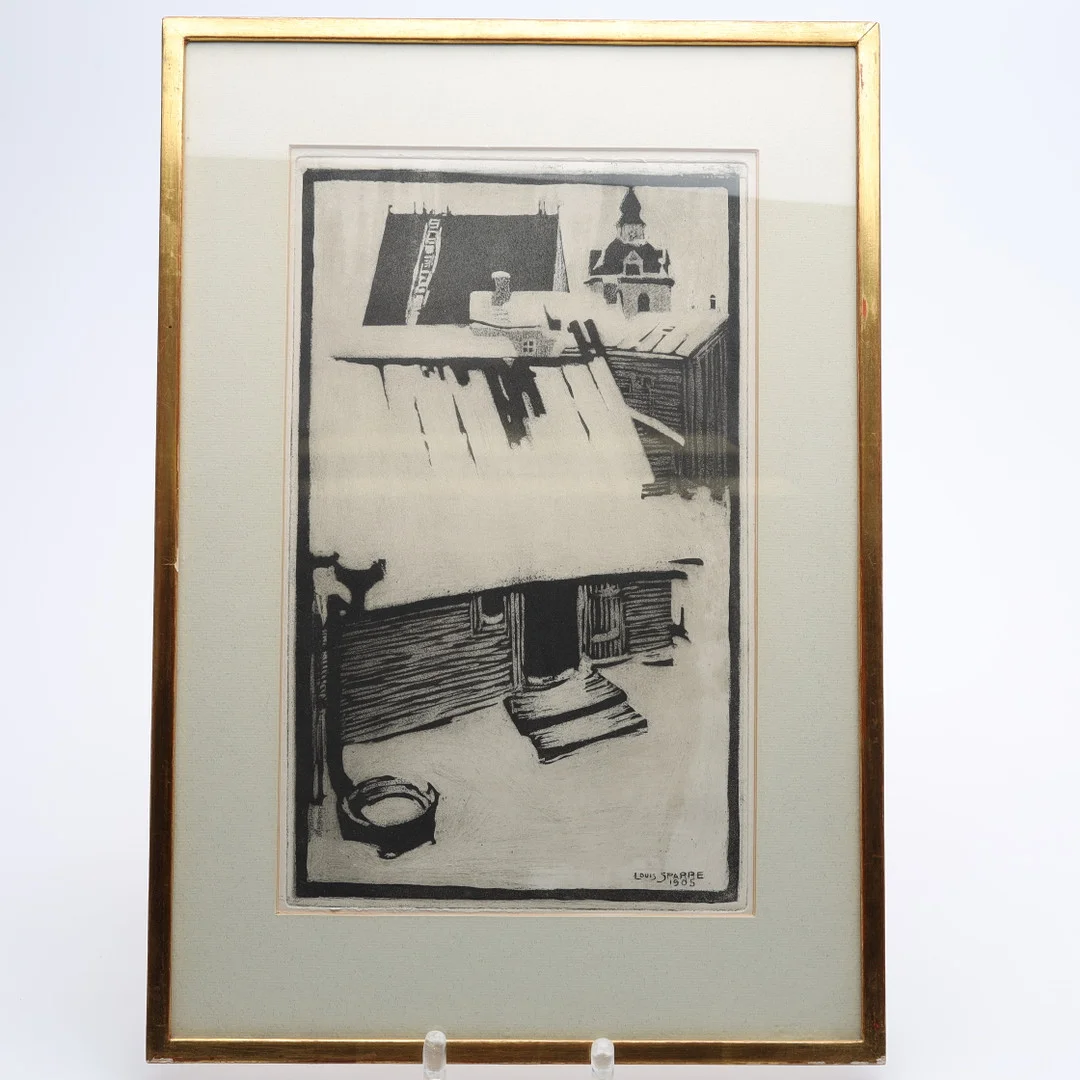 LOUIS SPARRE. LITOGRAFI signerad och daterad 1905. — Engravings & Prints — Höörs Auktionshall