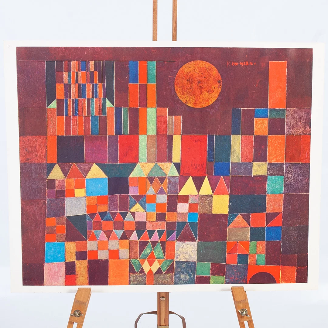PAUL KLEE. EFTER. Plansch. Offset, "Castle and Sun", 1928, Schweiz, 1966. — Engravings & Prints — Laholms Auktionskammare
