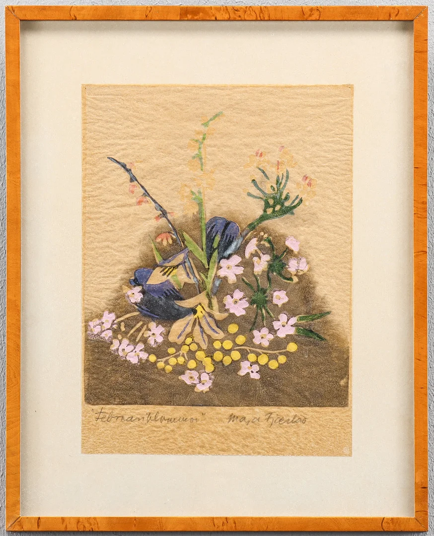 MAJA FJAESTAD. Handtryck, signerat. — Engravings & Prints — Karlstad Hammarö Auktionsverk