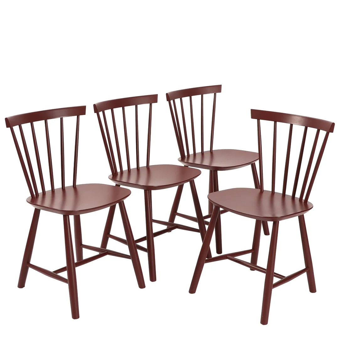 Poul M. Volther for FDB. Set of four chairs, beech wood, painted, model J46. (4) — Furniture/Chairs — Lauritz