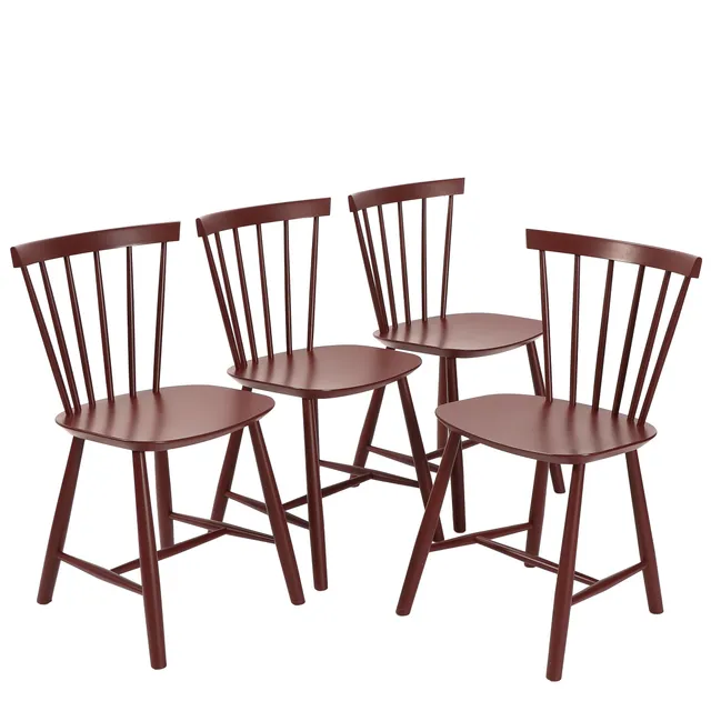 Poul M. Volther for FDB. Set of four chairs, beech wood, painted, model J46. (4)