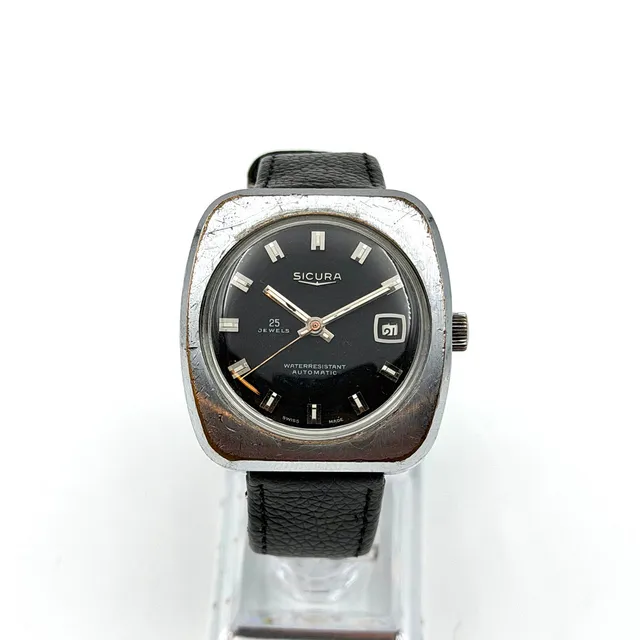 SICURA, armbandsur, 1960/70-tal, automatic, stål.