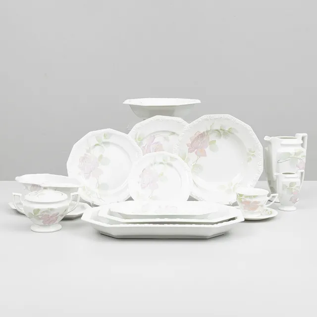MAT- OCH KAFFESERVIS, "Maria" Rosenthal Selb-Bavaria, 61 delar, porslin.
