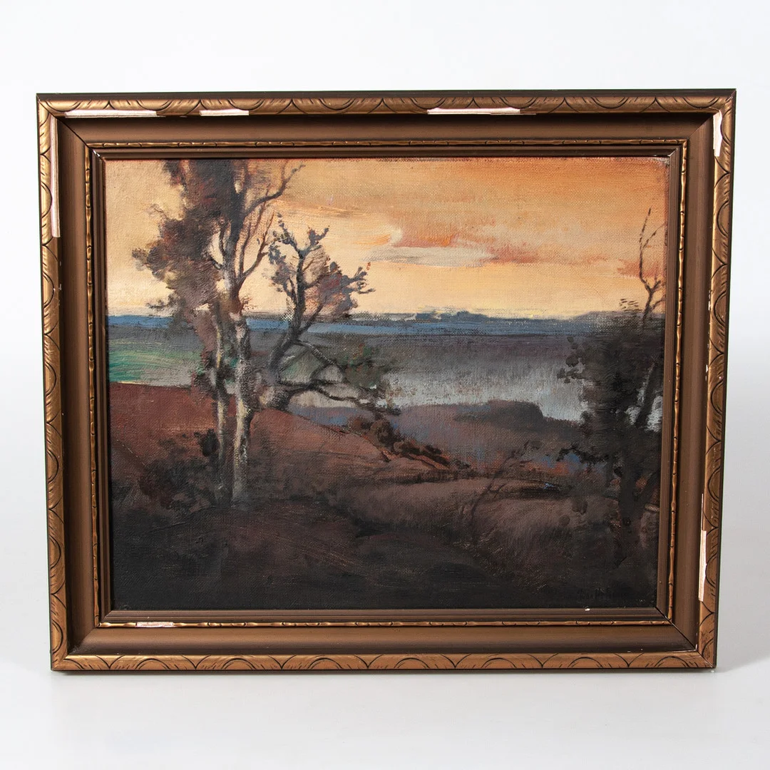IVAN HOFLUND. Olja på duk, landskapsmotiv, signerad. — Paintings — Laholms Auktionskammare