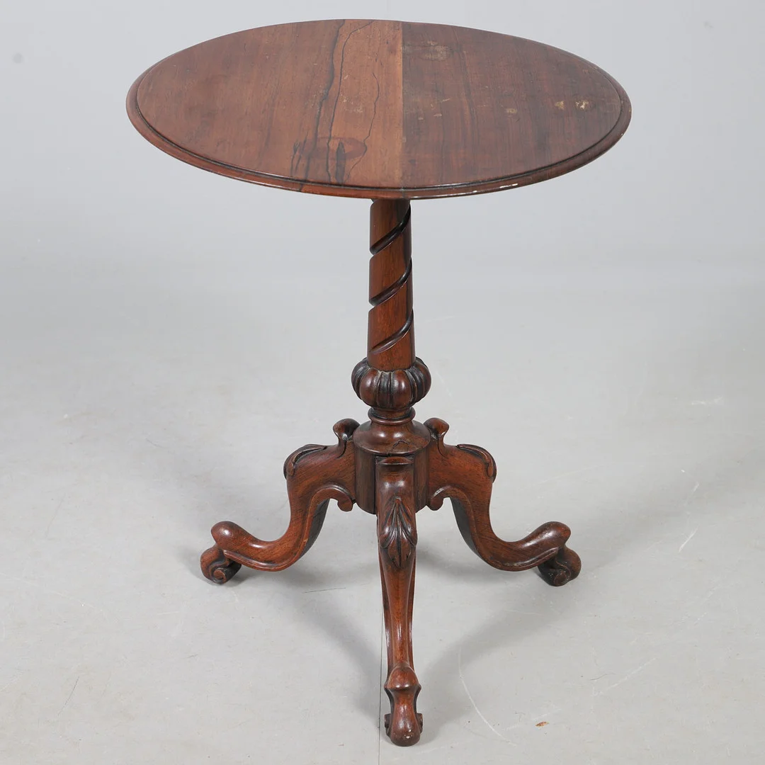 19THC ROSEWOOD TRIPOD TABLE. — Tables — Lawrences Auctioneers