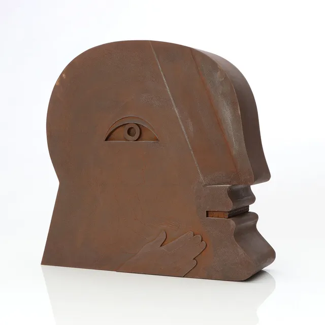 HORST ANTES. SKULPTUR. Nr 219/1000. Smide. Ansikte. Signerad.