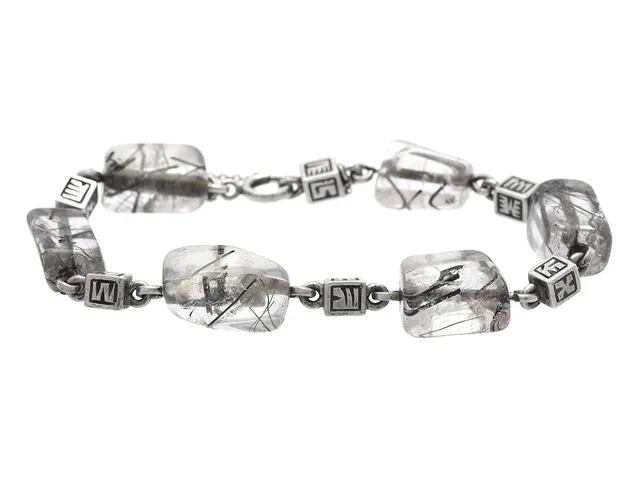 ARMBAND, silver, rutilkvarts, Sörlings Konsthantverk, Stockholm 1962, längd 21 cm, vikt 31 g.