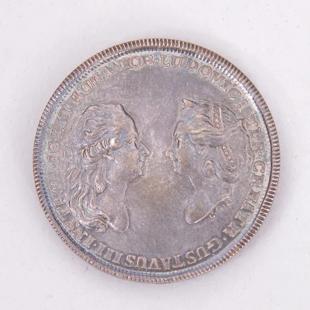 SILVERMEDALJ, Ludovica Ulr Creatr, Gustavus III.